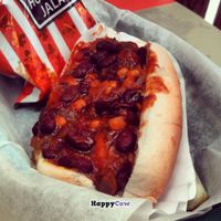 Vegan chili dog at Bottletree Cafe and Lounge in Birmingham