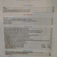 Menu at The Grand Turk Inn Restaurant in Grand Turk