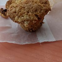 Banana walnut mini muffin moments warm from the oven at Book Trader Cafe in New Haven