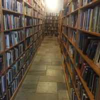 bookstore  at Book Trader Cafe in New Haven