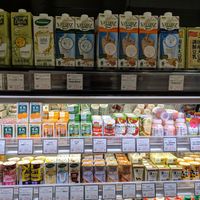 Soy etc. milk section at Big Beans Gourmet Market in Osaka