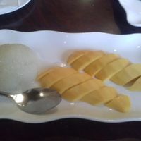 sticky rice with mango at Bulan Thai Vegetarian Kitchen - Melrose in Los Angeles
