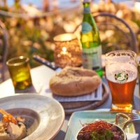 Hummus, Olives & Craft beer II at Vecchio Mulino Beach in Peschiera Del Garda