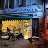 Front at night at Tofani in Amsterdam