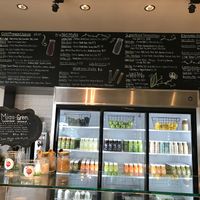Huge menu at Fruits & Roots Juice Bar in Las Vegas