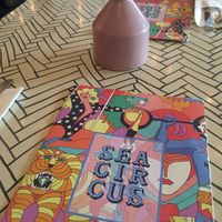 Deco and menu at Sea Circus in Seminyak