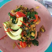 Scrambled tofu on sourdough at Sea Circus in Seminyak