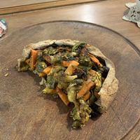 Half eaten tart at Gurupan in Puerto Madryn