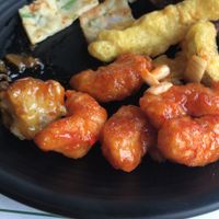 Some food options  at Chaedam Vegan Buffet in Daejeon