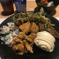 Loaded up plate :) at Chaedam Vegan Buffet in Daejeon