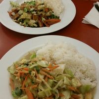 chop suey and Green curry   at Tong Thai in Cologne