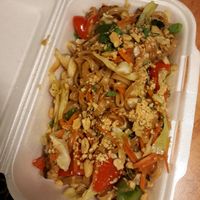 Vegan Pad Thai with Tempeh at Tong Thai in Cologne