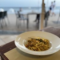 No pollo pasta at Emmax in Lanzarote