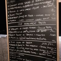 Menu at Emmax in Lanzarote