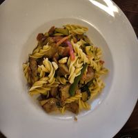 No 'chick*n'  homemade pasta at Emmax in Lanzarote