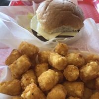 Veggie Burger and Tots at Johnnie's Dog House in Wilmington