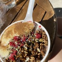 Smoothie bowl mmm at The Green Moustache in Squamish