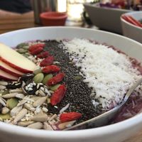 smoothie bowl at The Green Moustache in Squamish