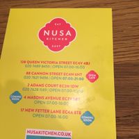 Locations at Nusa Kitchen - Queen Victoria St in London