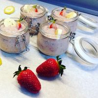 vegan desert. coco milk  at Bhajan Cafe in Nizhny Novgorod