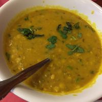 the yellow lentil curry vegan  at Curry Paradise in West Sacramento