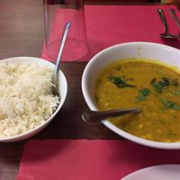 comes with plenty of rice but will give more if you ask at Curry Paradise in West Sacramento