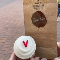 vegan red velvet cupcake   at Sprinkles Cupcakes  in Beverly Hills