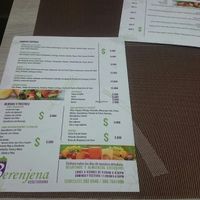 photo of the card to have an idea of the prices  at Avocados in Bogota