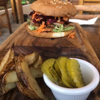 Mako burger! at Marcial by Mako in Cabo San Lucas
