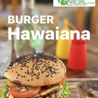 HAWAIIAN burger
Breaded lentil patty, chorizo, grilled pineapple with sweet and sour sauce, cheese, pickles, “old” mustard, avocado, mixed leaves, tomato and smoked chili dress at Marcial by Mako in Cabo San Lucas