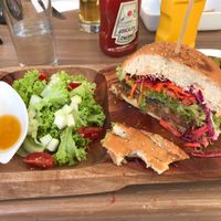 My Hawaiian Burger at Marcial by Mako in Cabo San Lucas