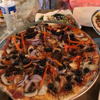 Vegan Mediterranean Pizza!! at Marcial by Mako in Cabo San Lucas