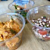 Quinoa Kale Salad, Sweet Potatoes, Black eyed Peas. Nice Vegan sides   at Smithtown Seafood in Lexington