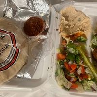 Already half eaten before photo taken  at Sahara Falafel in Anaheim