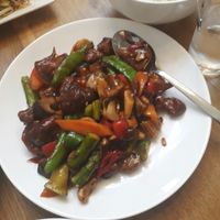 vegan mushroom gong bao at De Kade in Rotterdam