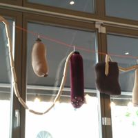 veggie butchers shop decorations at Der Vegetarische Metzger in Berlin