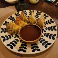 Vegan gyoza at Happy Banana in 
