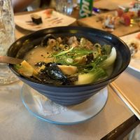 Delicious ramen! They also have great vega(n) options for the sushi. The Buddha Roll was absolutely fantastic 💚  at Happy Banana in 
