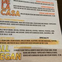 Also a vegetarian page at Hidalgo's Mexican Restaurant in Edmond