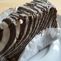 zebra cake  at Go Vegan in Innsbruck