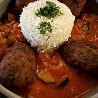 Vegane Köfte aus Zucchini  at Cafe Lulu in Hannover