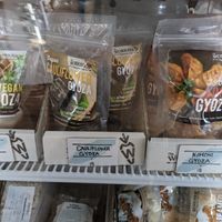 vegan gyoza at The Workshop Vegetarian Cafe in North Vancouver