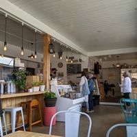 interior at The Workshop Vegetarian Cafe in North Vancouver