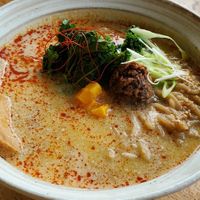 Vegan Tan Tan noodles, with added tofu. at The Workshop Vegetarian Cafe in North Vancouver