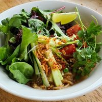 Summer noodle salad. (Not on regular menu) at The Workshop Vegetarian Cafe in North Vancouver