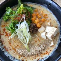 Spicy ramen (make sure to add smoked tofu)  at The Workshop Vegetarian Cafe in North Vancouver