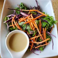 Side salad at The Workshop Vegetarian Cafe in North Vancouver