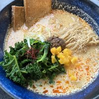 Tan tan noodles   at The Workshop Vegetarian Cafe in North Vancouver