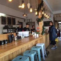 Bar at The Workshop Vegetarian Cafe in North Vancouver
