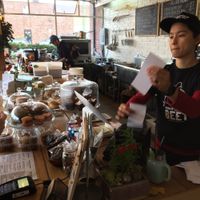 Cash at The Workshop Vegetarian Cafe in North Vancouver